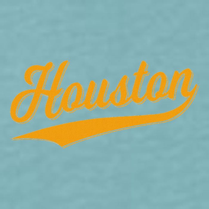 Houston Sports Script Cursive Classic Texas Flag Swoosh Sueded Cloud Jersey T-Shirt