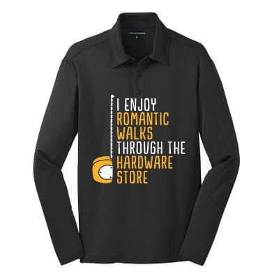 Hardware Store Tools Dad Handyman Humor Silk Touch Performance Long Sleeve Polo