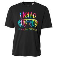 Hello Summer Teacher Off Duty Last Day Of School Tie Dye Cooling Performance Crew T-Shirt