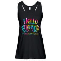 Hello Summer Teacher Off Duty Last Day Of School Tie Dye Ladies Essential Flowy Tank