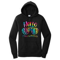 Hello Summer Teacher Off Duty Last Day Of School Tie Dye Women's Pullover Hoodie