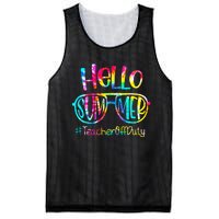 Hello Summer Teacher Off Duty Last Day Of School Tie Dye Mesh Reversible Basketball Jersey Tank