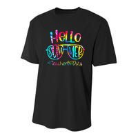 Hello Summer Teacher Off Duty Last Day Of School Tie Dye Youth Performance Sprint T-Shirt