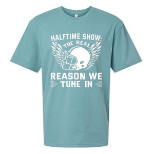 Halftime show: the real reason we tune in. Funny football Sueded Cloud Jersey T-Shirt