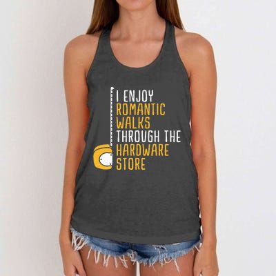 Hardware Store Tools Dad Handyman Humor Women's Knotted Racerback Tank