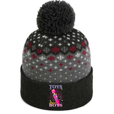 Humor Saying Toys Before The Baniff Cuffed Pom Beanie