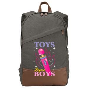 Humor Saying Toys Before Cotton Canvas Backpack