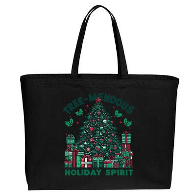 Holiday Spirit Treemendous Magnificent Christmas Tree Cotton Canvas Jumbo Tote