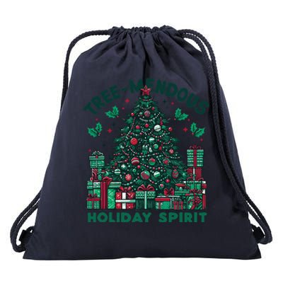 Holiday Spirit Treemendous Magnificent Christmas Tree Drawstring Bag