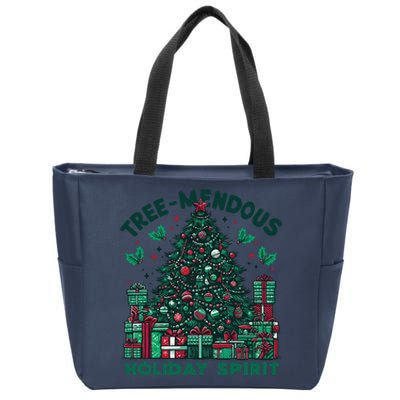 Holiday Spirit Treemendous Magnificent Christmas Tree Zip Tote Bag