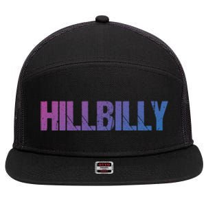 Hillbilly Simple Title Gift 7 Panel Mesh Trucker Snapback Hat