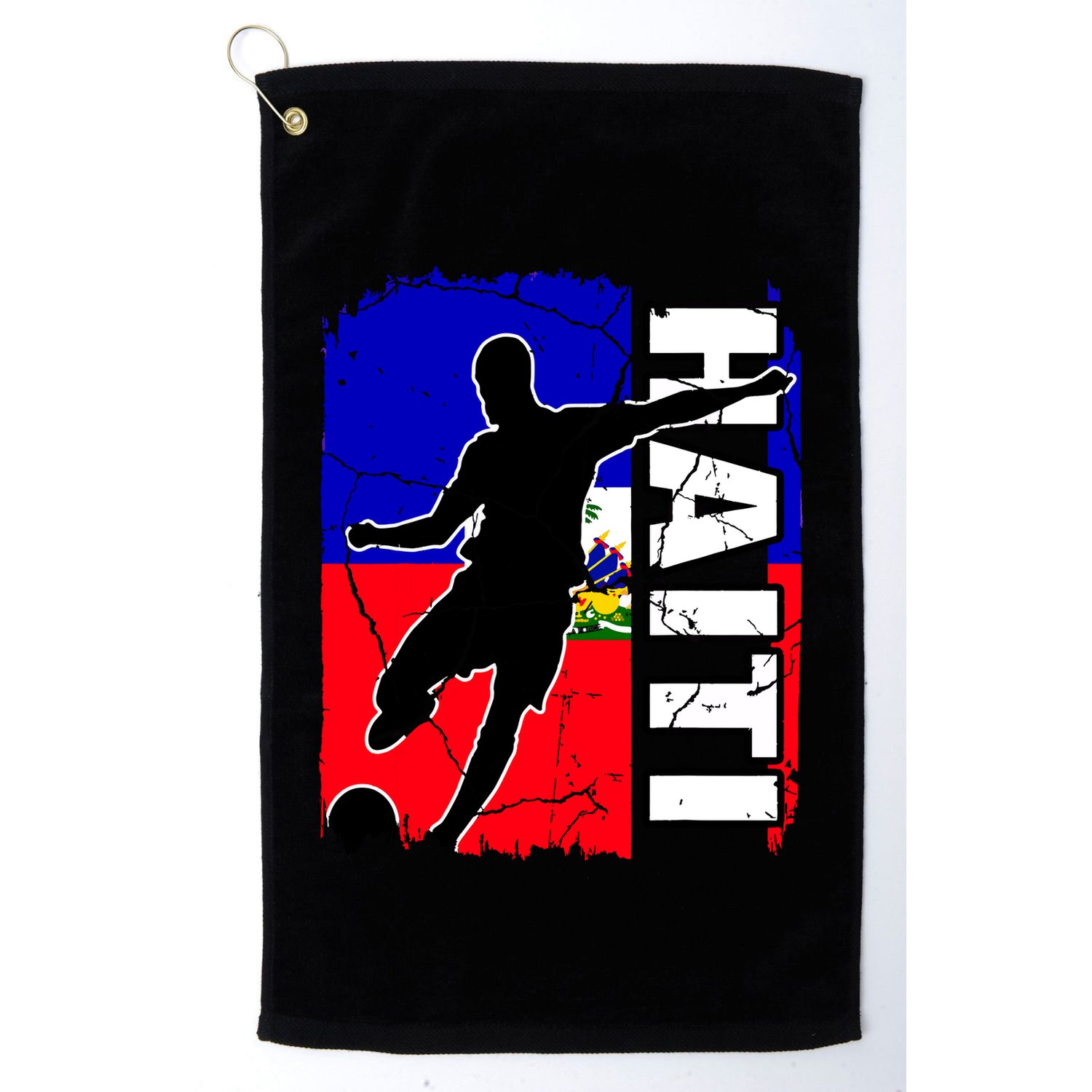 Haitian Soccer Team Haiti Flag Jersey Football Fans Golf Towel