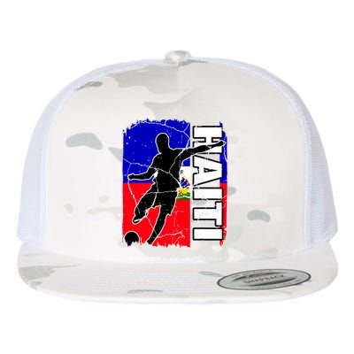 Haitian Soccer Team Haiti Flag Jersey Football Fans Flatbill Hat