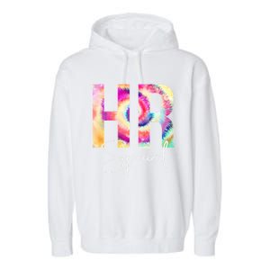 Hr Squad Tie Dye Back To School Appreciation Cool Gift Garment-Dyed Fleece Hoodie