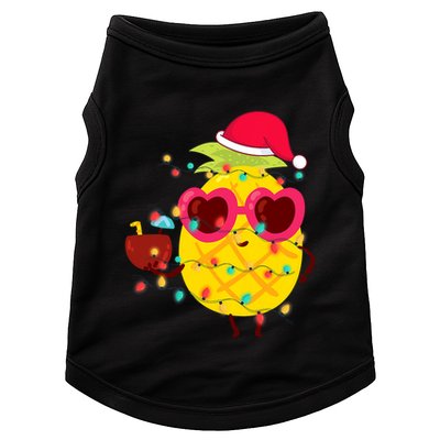 Hawaiian Summer Tropical Xmas Pineapple Christmas In July Doggie Tank