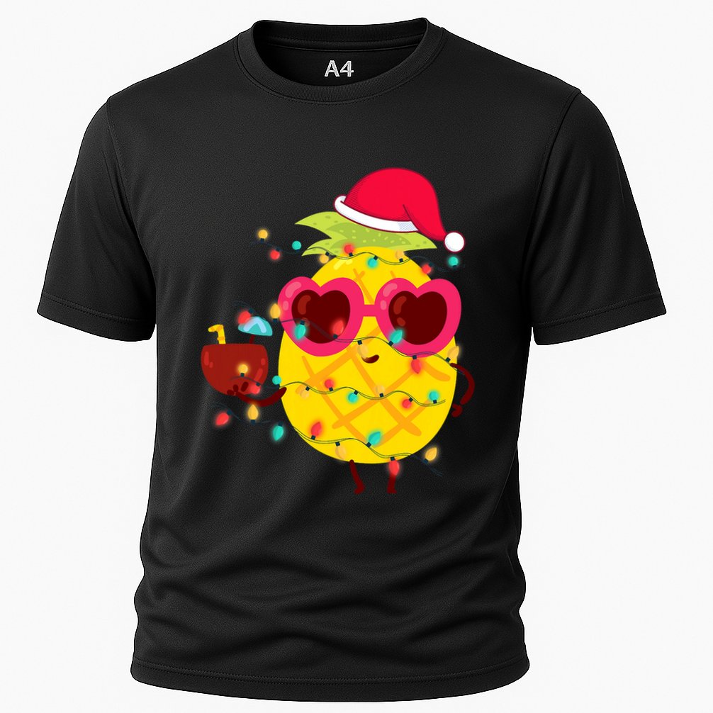 Hawaiian Summer Tropical Xmas Pineapple Christmas In July Performance Shirt