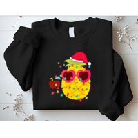 Hawaiian Summer Tropical Xmas Pineapple Christmas In July Sweatshirt