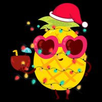 Hawaiian Summer Tropical Xmas Pineapple Christmas In July Sweatshirt