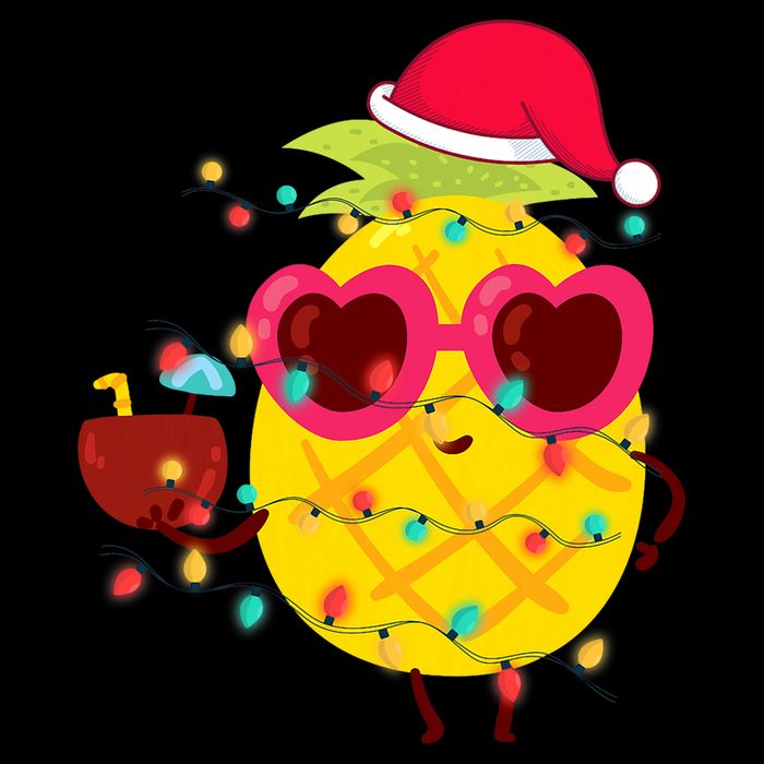 Hawaiian Summer Tropical Xmas Pineapple Christmas In July Sweatshirt
