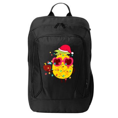 Hawaiian Summer Tropical Xmas Pineapple Christmas In July City Backpack