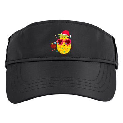 Hawaiian Summer Tropical Xmas Pineapple Christmas In July Adult Drive Performance Visor