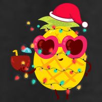 Hawaiian Summer Tropical Xmas Pineapple Christmas In July Adult Drive Performance Visor