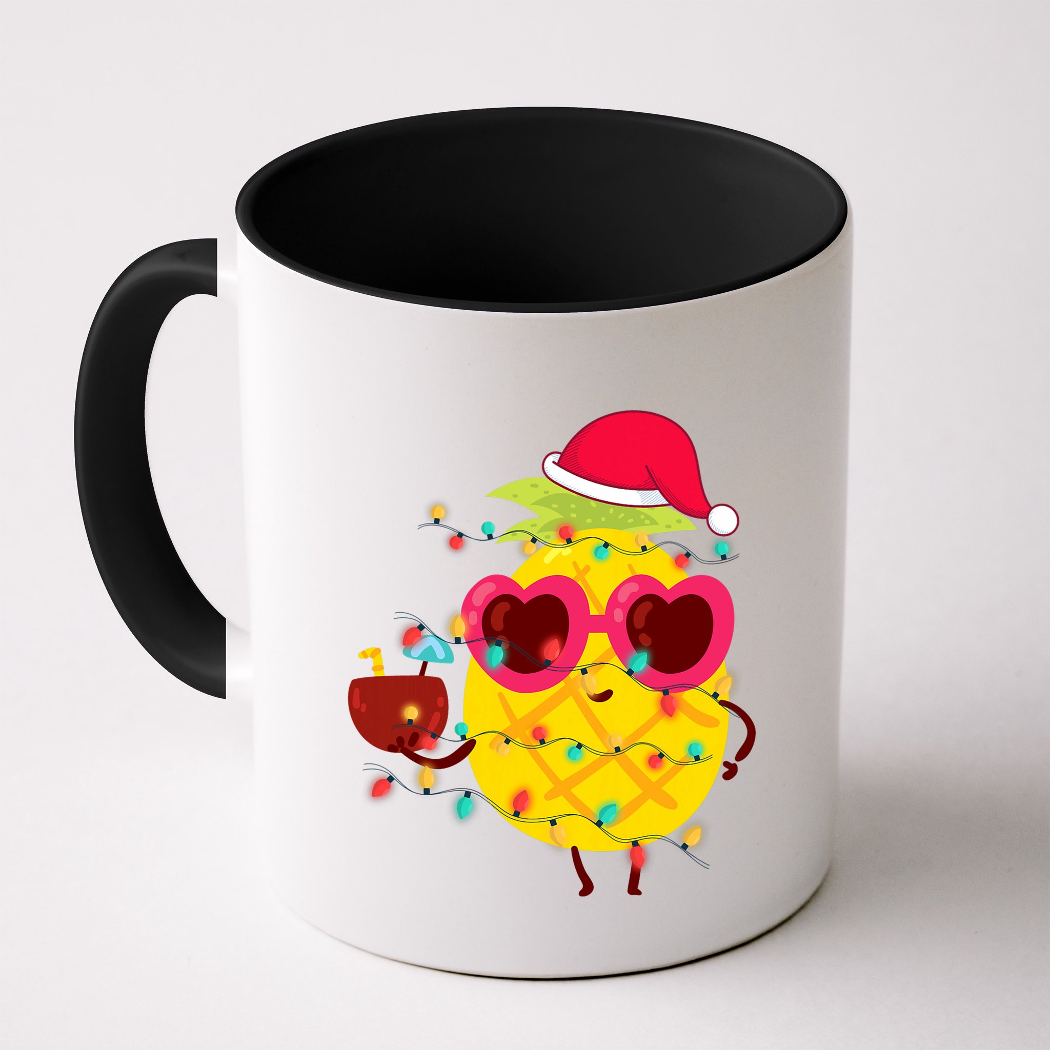 Hawaiian Summer Tropical Xmas Pineapple Christmas In July Mug