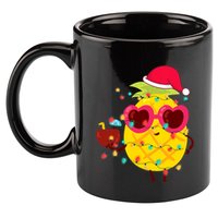 Hawaiian Summer Tropical Xmas Pineapple Christmas In July 11oz C Handle Ceramic Mug