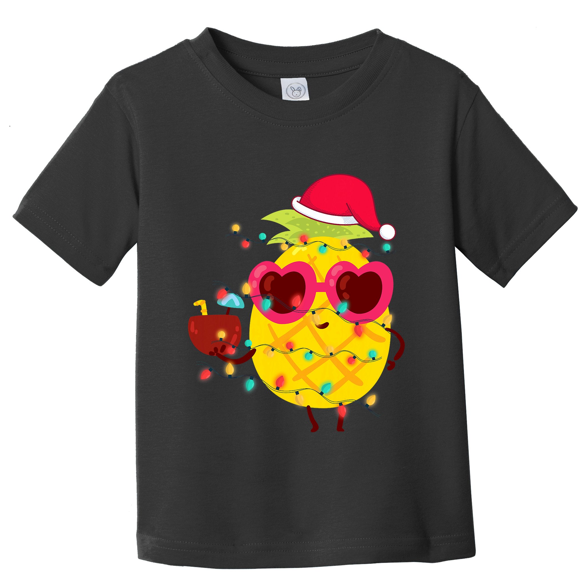 Hawaiian Summer Tropical Xmas Pineapple Christmas In July Toddler T-Shirt