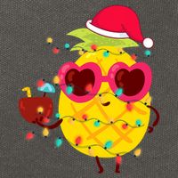 Hawaiian Summer Tropical Xmas Pineapple Christmas In July Cotton Canvas Backpack