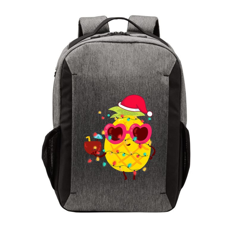 Hawaiian Summer Tropical Xmas Pineapple Christmas In July Vector Backpack