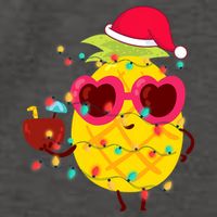 Hawaiian Summer Tropical Xmas Pineapple Christmas In July Vector Backpack