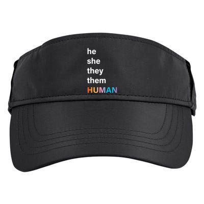 He She They Them Human LGBT Pride Rainbow Adult Drive Performance Visor