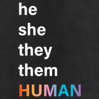 He She They Them Human LGBT Pride Rainbow Adult Drive Performance Visor