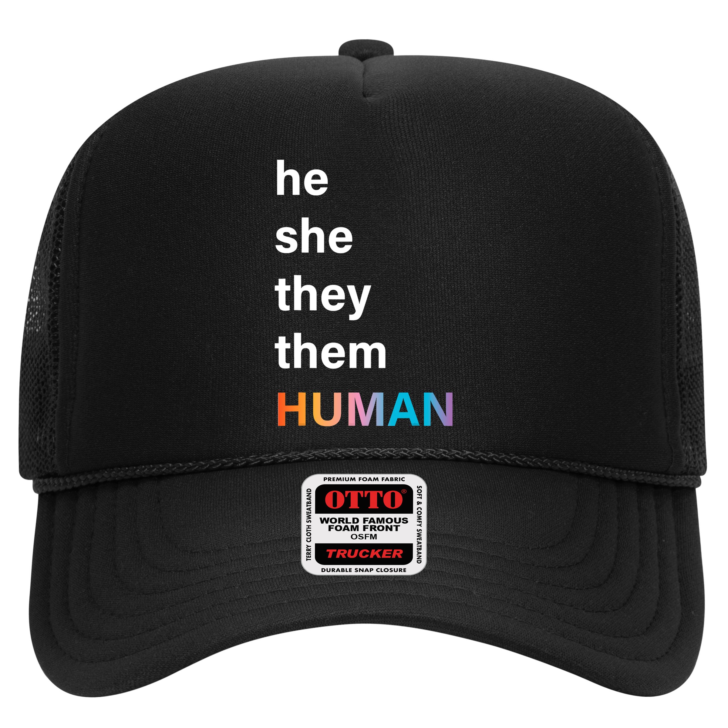 He She They Them Human LGBT Pride Rainbow Hat