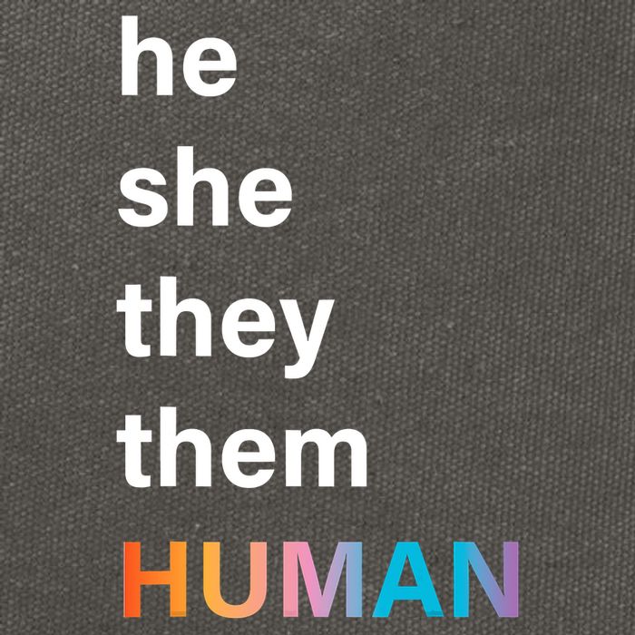 He She They Them Human LGBT Pride Rainbow Cotton Canvas Backpack