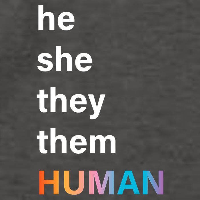 He She They Them Human LGBT Pride Rainbow Vector Backpack