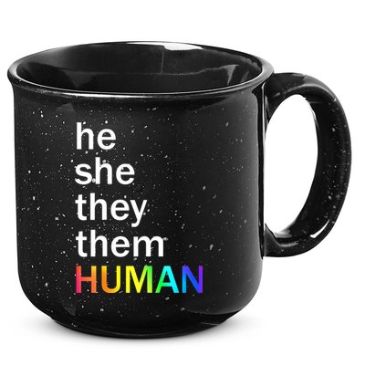 He She They Them Human LGBTQ Pride 15oz Campfire Ceramic Mug