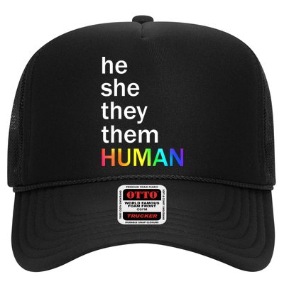 He She They Them Human LGBTQ Pride Trucker Hat