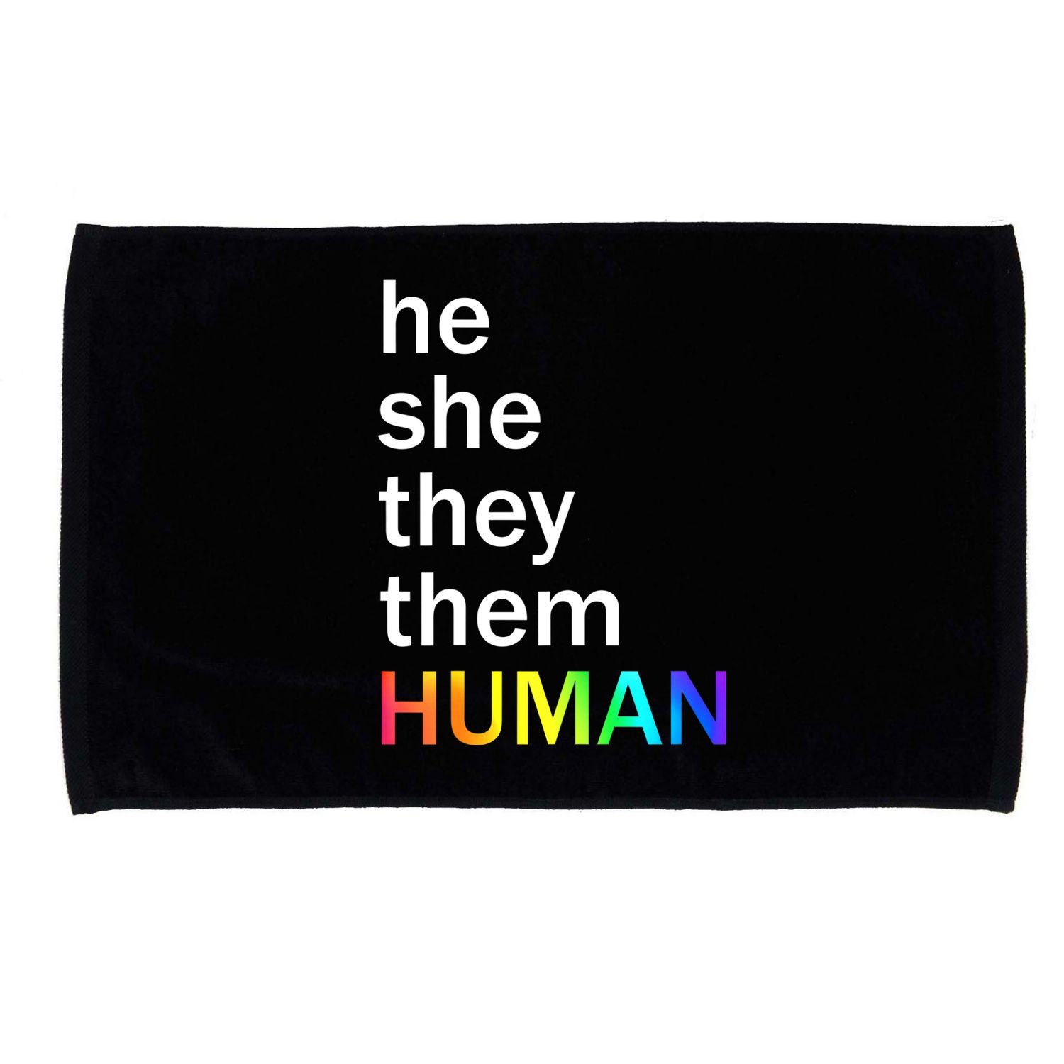 He She They Them Human LGBTQ Pride Microfiber Hand Towel