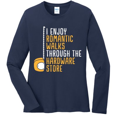 Hardware Store Tools Dad Handyman Humor Ladies Long Sleeve Shirt