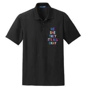 He She They It's All Okay' Graphic Tee  Dry Zone Grid Polo