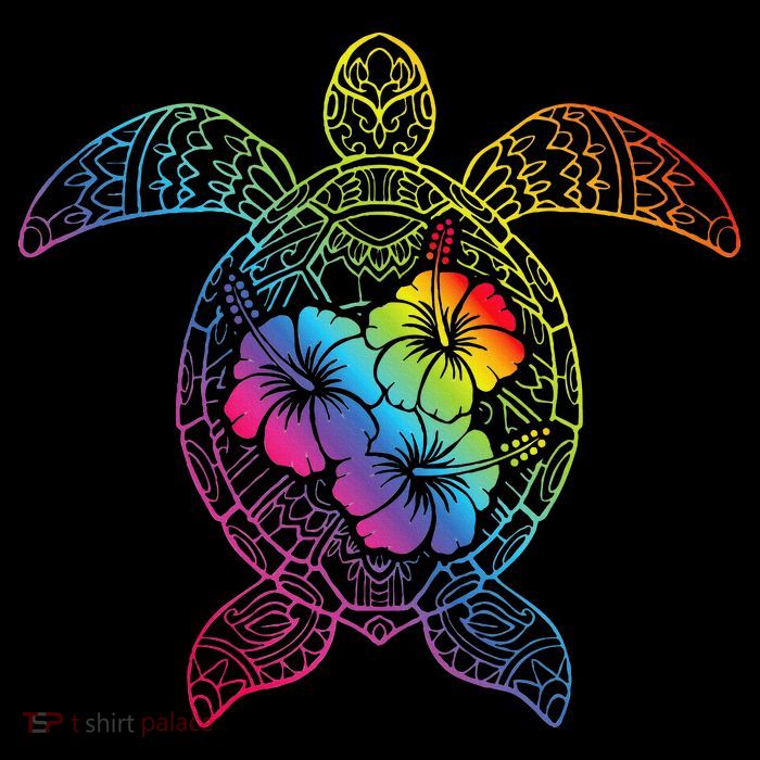 Hawaiian Sea Turtle Tropical Hibiscus Ocean Animal Hawaii T-Shirt