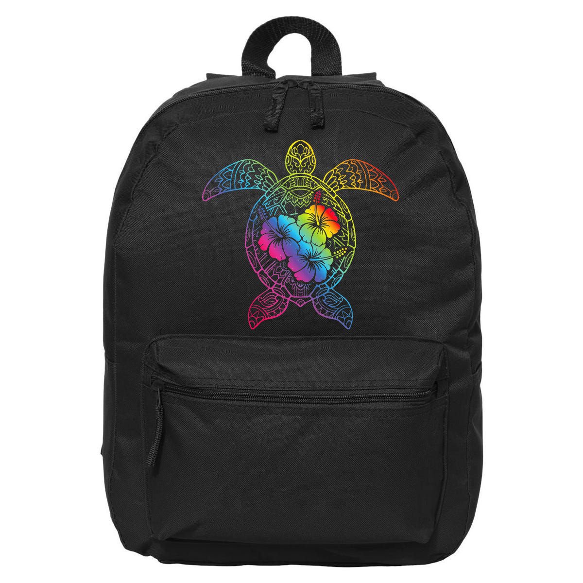 Hawaiian Sea Turtle Tropical Hibiscus Ocean Animal Hawaii 16 in Basic Backpack