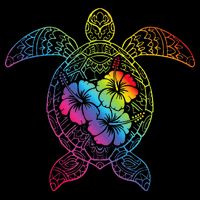 Hawaiian Sea Turtle Tropical Hibiscus Ocean Animal Hawaii 16 in Basic Backpack