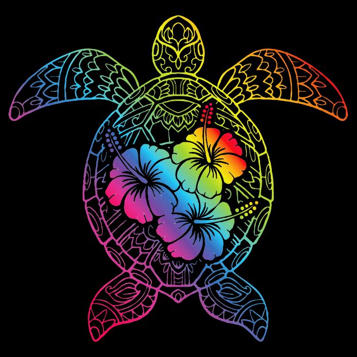 Hawaiian Sea Turtle Tropical Hibiscus Ocean Animal Hawaii 16 in Basic Backpack