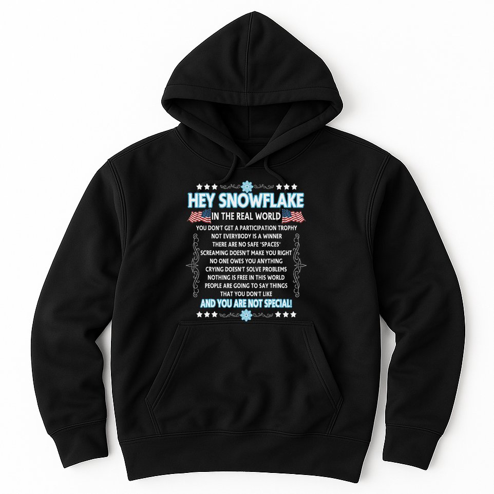 Hey Snowflake The Real World Funny Veteran Gift Hoodie