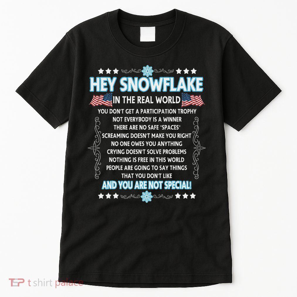 Hey Snowflake The Real World Funny Veteran Gift Tall T-Shirt