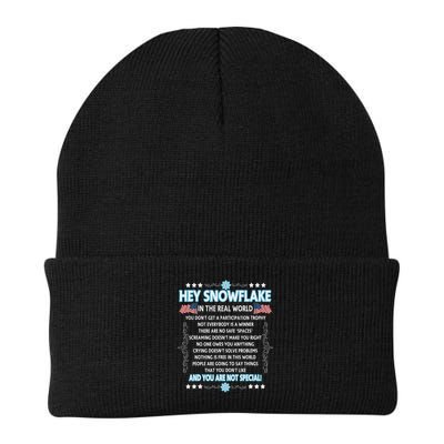 Hey Snowflake The Real World Funny Veteran Gift Beanie
