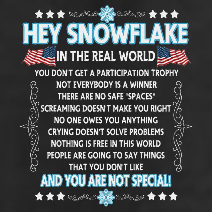 Hey Snowflake The Real World Funny Veteran Gift 25L Jumbo Tote